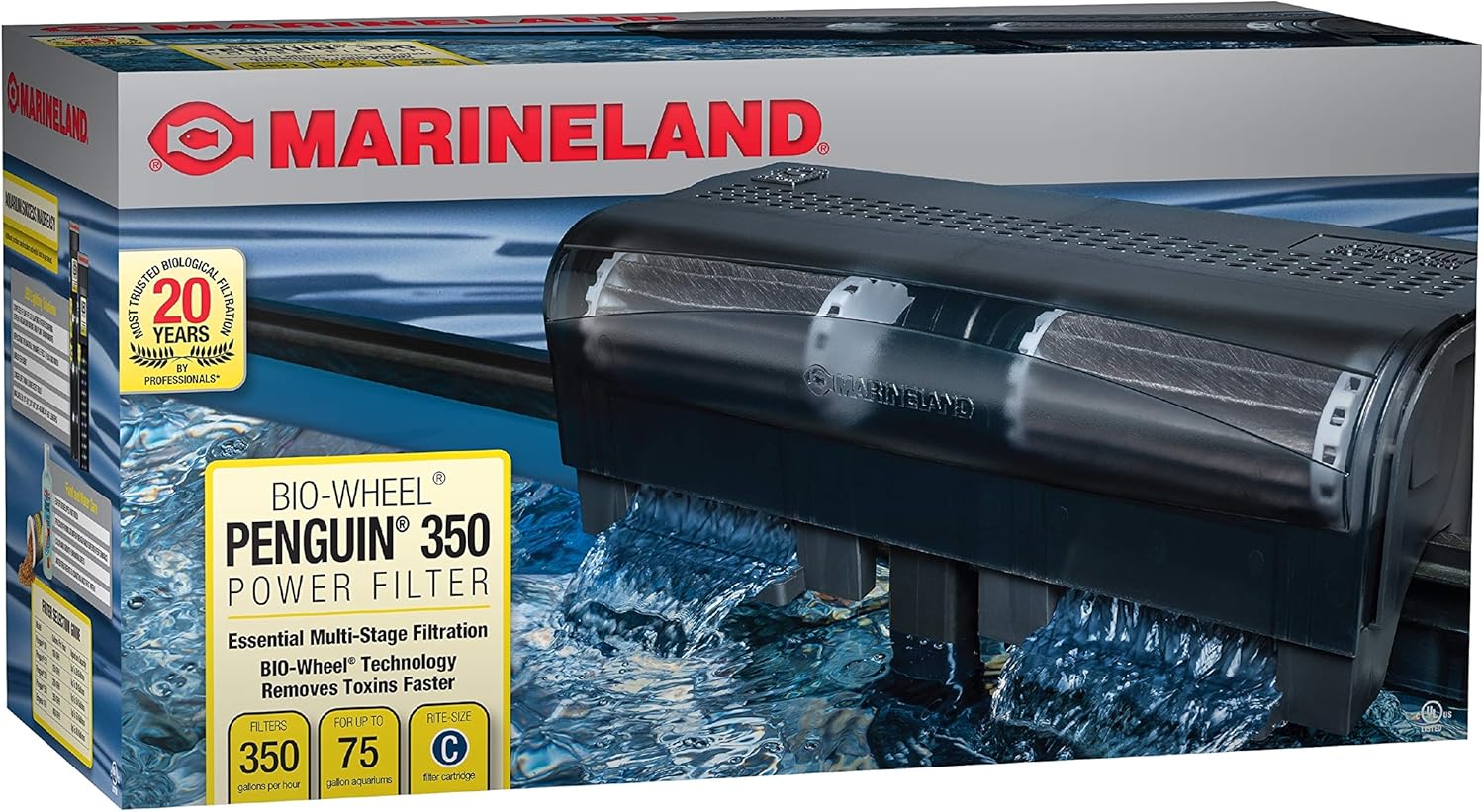 [SnS] $19.45 | Marineland Penguin Bio-Wheel Power Filter, Multi-Stage Aquarium Filtration at Amazon