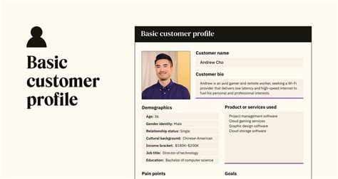 Image result for Customer Profile Template