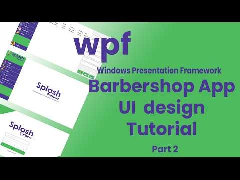 Wpf Barbershop app Ui Design part 2