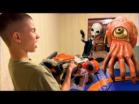 Nerf Game: Alien & Monster Hand vs. Bogdan! / Nerf Game: Alien & Monster Hand vs. Bogdan!