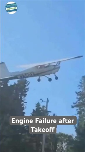 Engine Failure into Trees Cessna Aircraft ✈️ #aviation #airplane #crash #aircraft #video #shorts