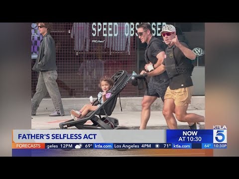 SoCal man saves daughter before truck crashes into him