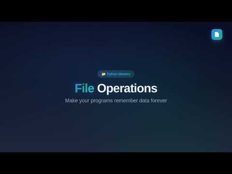 Advanced File Handling & Context Managers in Python | Python Mastery