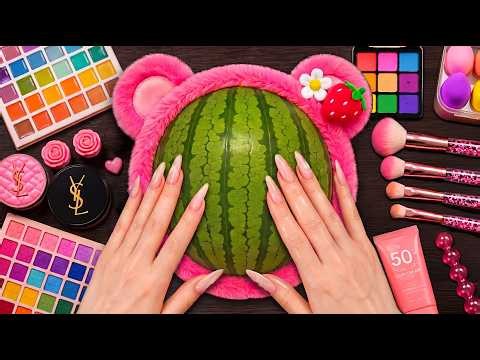 ASMR Makeup on Watermelon (No Talking)