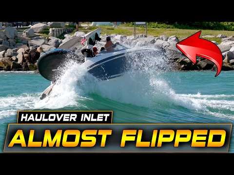CLOSE CALL !! JET BOAT PUSHES IT TOO FAR AT HAULOVER INLET | BOAT ZONE