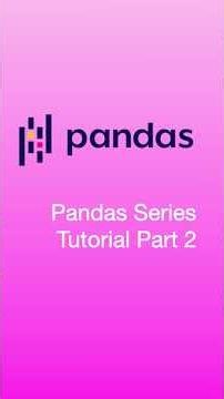 Pandas Series Tutorial Part 2 #python #coding #developer #techtips