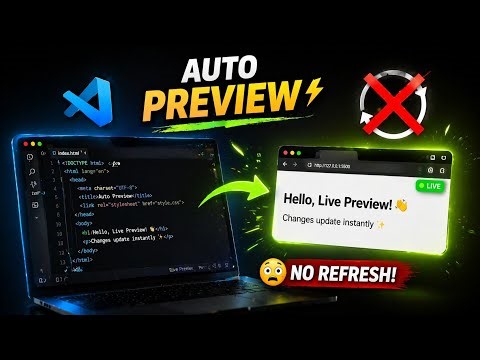 Live Preview in Browser | VS Code |🔥 No More Refresh! (Hindi)