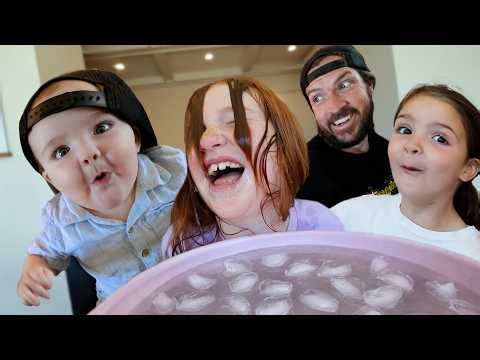 Father's Day family iCE CHALLENGE!! Fun Games to win my Dad Presents then Swimming Pool with Enzo
