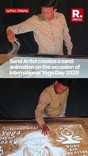 Yoga Day 2026: Artist’s Sand Animation Honors 'Healthy Ageing' Theme