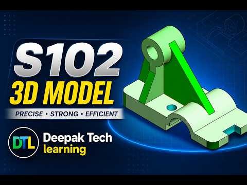SOLIDWORKS S102 | 3D Part Modeling Tutorial for Beginners |SolidWorks Drawing| Deepak Tech Learning