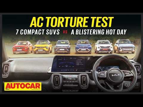 Compact SUV AC test ft. Venue, Sonet, Nexon, Kylaq, XUV 3XO, Brezza and Taisor | Autocar India