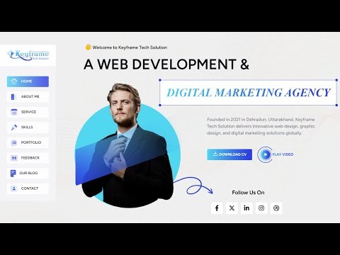 Animated Portfolio Website Using HTML CSS JavaScript | GSAP Animation