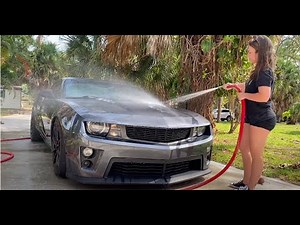 Washing the camaro