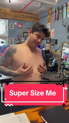 Super Size Me Sleeve Tattoo by Tattoo Artist