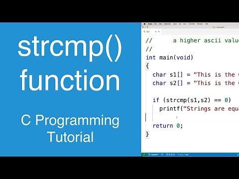 strcmp() function | C Programming Tutorial