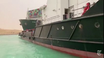 Suez Canal Blocked After Giant Container Ship Gets Stuck