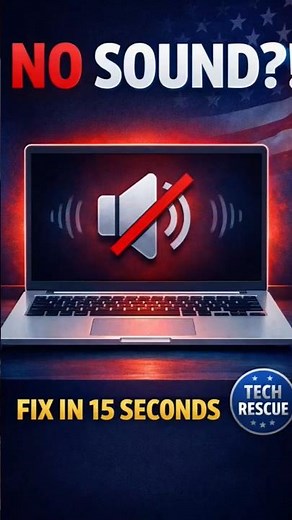 No Sound on Laptop? Fix It in 15 Seconds! (Windows 11/10) #laptopfix #techrescue #sound