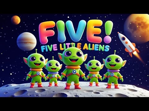Five Little Aliens 🪐 | Counting Song for Kids | Nursery Rhyme 2024 | Planet Dance Party!