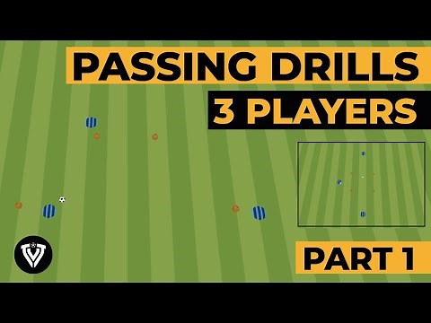 Football Passing Drills for 3 Players | Part 1 | First Touch & One -Touch Soccer Passing Exercises