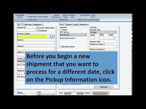 UPS WorldShip - Future date processing