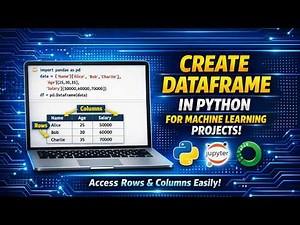 How to Create a DataFrame in Python | Pandas Tutorial for Beginners | Machine Learning Basics