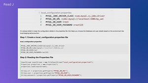 Read Java JDBC Connection Details from Properties File