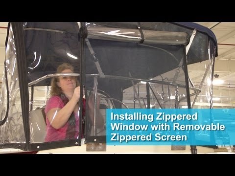 Installing Zippered Window with Removable Zippered Screen