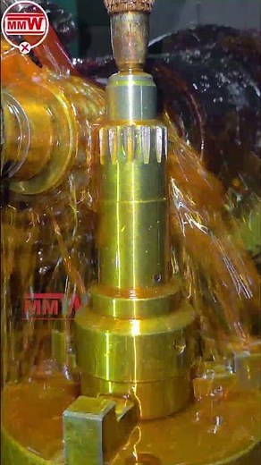 Perfect Spline Cutting on Hobbing Machine | Satisfying CNC Machining #manufacturing #precision