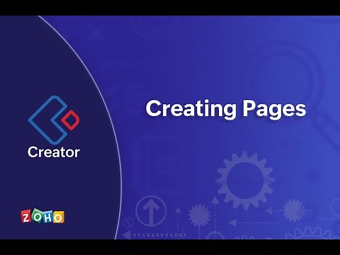 Creating Pages | Zoho Creator