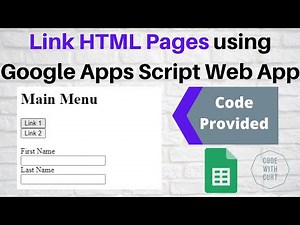 Link HTML Pages using Google Apps Script Web App