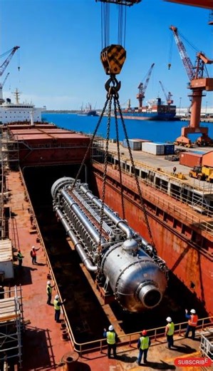 How They Move MASSIVE Ship Engines — Heavy-Lift Engineering #Shorts