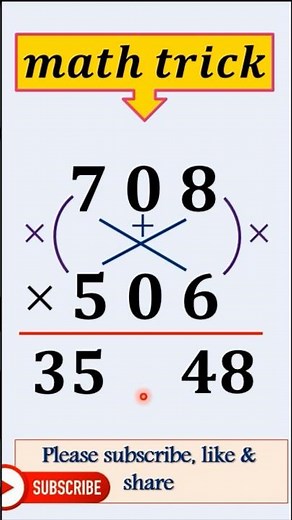 Crazy Fast Way to Multiply Big Numbers 🤯 #maths #fastmath