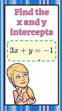 Find the x and y Intercepts of a Linear Function | HS.F-IF.B.4 🖤