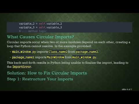 Resolving the ImportError: How to Fix Circular Imports in Python