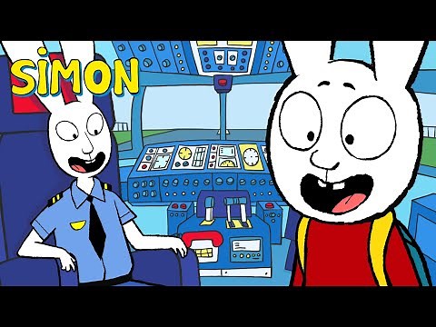Simon and Gaspard travel by plane alone ✈️☁️🌍 Simon | Cartoons for Children