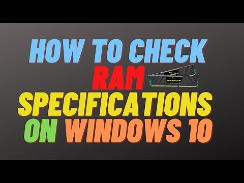 How to Check RAM/Memory Specifications on Windows 10
