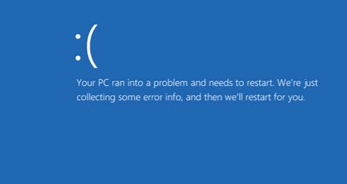 Your PC ran into a problem and needs to restart