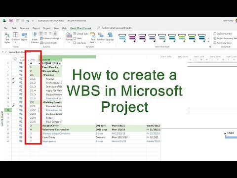 How to build a WBS in Microsoft Project
