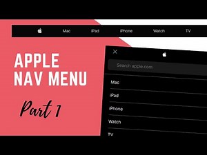 How To Design Apple Website Navigation Menu Using HTML, CSS & JS (Part 1)
