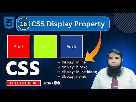 CSS Display Property || CSS Tutorial by Shahid Naeem - Class 17.