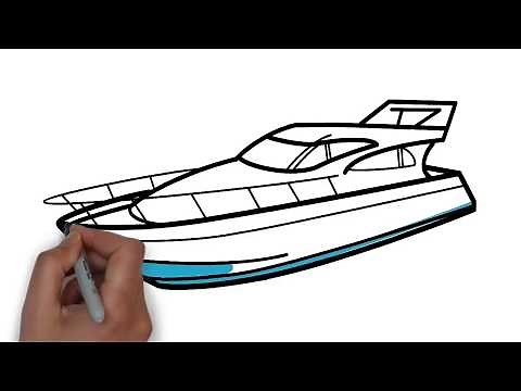 How to Draw a Yacht step by step| Easy Drawing Lessons for Kids