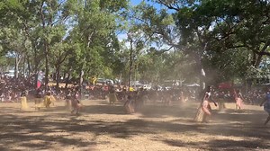 Lockhart River Kawadji Wimpa Dance Group here at the 2023 Laura Quinkan Indigenous Dance Festival - too deadly these mob 🤩 | Bumma Bippera 987fm