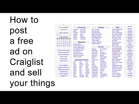 How to post ads on Craiglist.org - Sell Your Stuff!