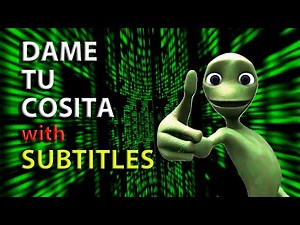 WITH SUBTITLES! Green Alien Man Dancing on the Mars. Music Song Dame Tu Cosita. Share this video :-)