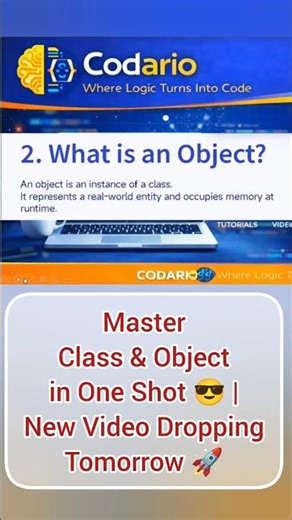 Class & Object in Java 🔥 | 100% Clear Concept | ICSE • ISC • CBSE 🚀#icse #cbse #isc#shorts #ytshorts