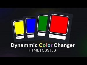 Build a Dynamic Color Changer with HTML CSS & JavaScript | JavaScript Project For Beginners