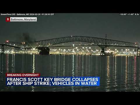 WATCH: Video shows Baltimore Francis Scott Key Bridge collapse after ship strike