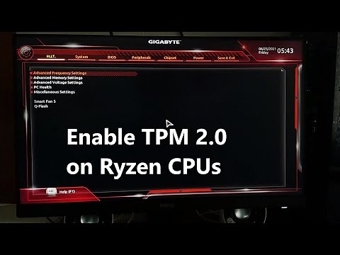 How to enable TPM 2.0 on AMD Ryzen CPUs