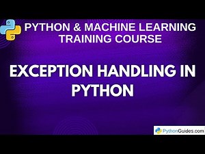 Exception Handling in Python | Python Tutorial