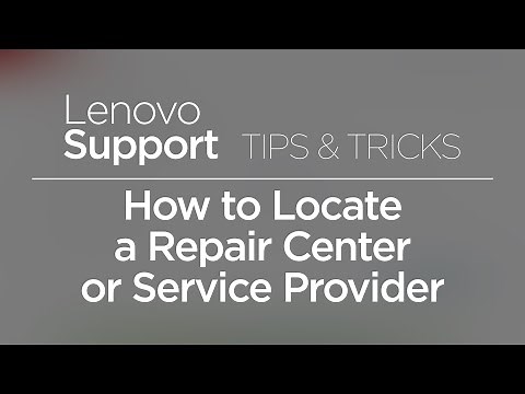 How to Locate a Lenovo Repair Center or Service Provider